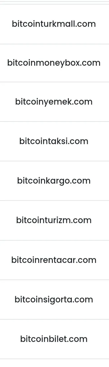 Kiralık bitcoin domainleri